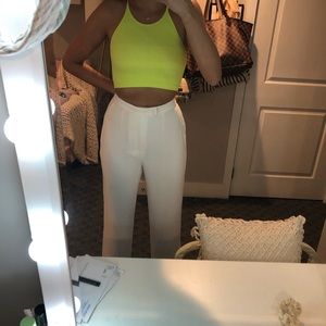 Wide leg white pants